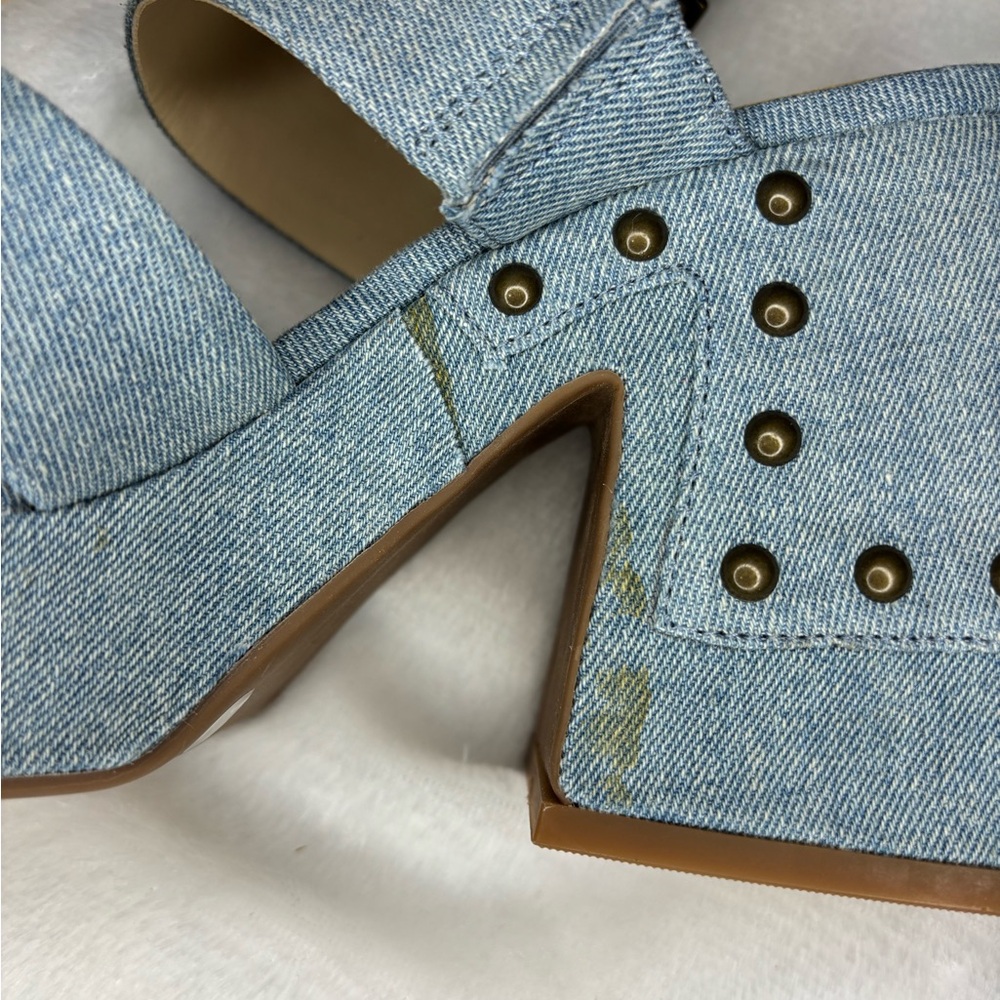 Jessica Simpson Blue Denim Platform Sandals - Picture 3 of 16